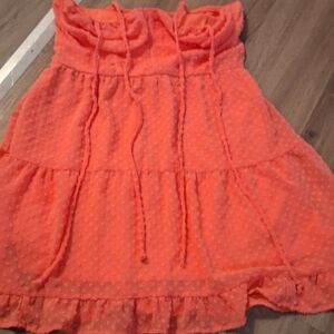 Coral Ruffled Women's Skirt